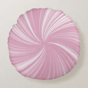 Modern Stylish Pale Rose Pink Radiant Twirl Style Round Cushion