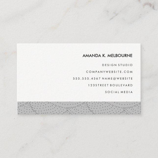 Modern Stylish Pattern Business Card (Front)