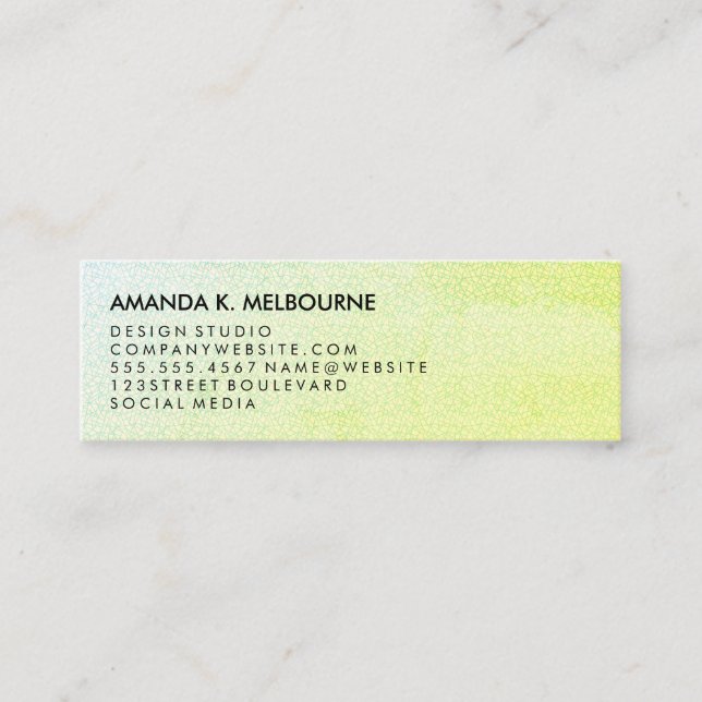 Modern Stylish Pattern Mini Business Card (Front)
