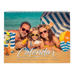 Modern Stylish Photo Family 2027 Calendar