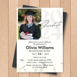 Modern stylish Photo Graduation Announcement