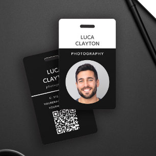 Modern Stylish Photo Professional QR code Logo ID Badge