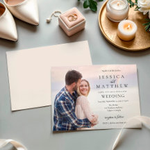 Modern Stylish Photo Wedding Invitation