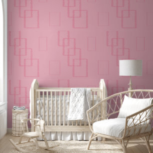 modern stylish Pink Geometric Square Speckled   Wallpaper