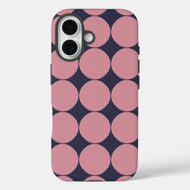 Modern Stylish Pink Polka Dot Case-Mate iPhone Case (Back)