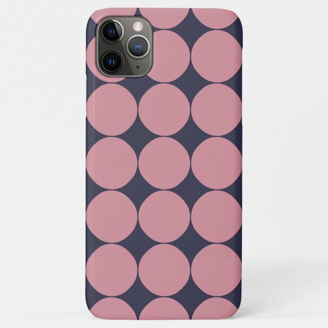 Modern Stylish Pink Polka Dot Case-Mate iPhone Case (Back)