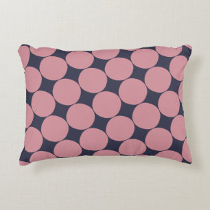 Modern Stylish Pink Polka Dot Decorative Cushion