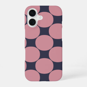 Modern Stylish Pink Polka Dot iPhone 16 Case