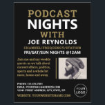 Modern & Stylish Podcaster, Podcast Advertising Flyer<br><div class="desc">Modern & Stylish Podcaster,  Podcast Advertising Flyer by The Business Card Store.</div>