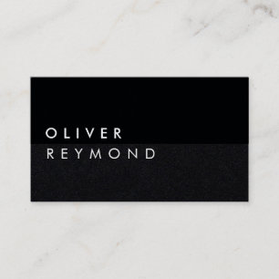 Modern & stylish professional black-on-black business card