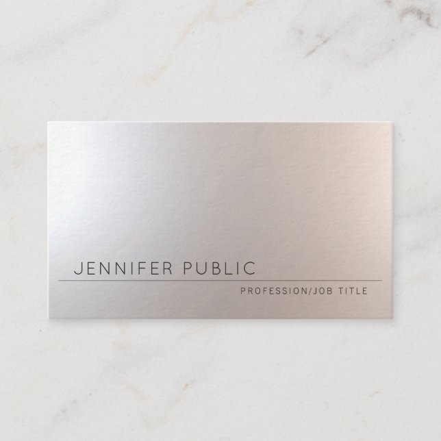 Modern Stylish Professional Excellent Luxurious Business Card (Front)