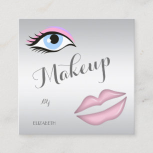 Modern Stylish Professional,Eye,Lips Square Business Card