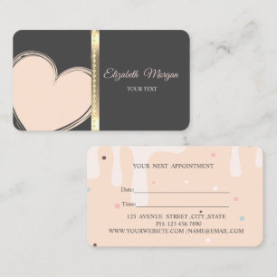 Modern Stylish,Professional Heart Appointment Card