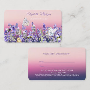 Modern Stylish,Professional Lavander Appointment Card