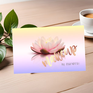 Modern Stylish Professional,Makeup,Lotus Business Card
