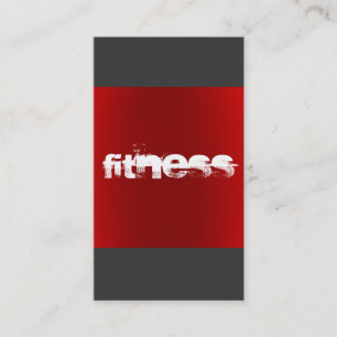 Modern Stylish Red Grey Fitness Centre Sports Business Card