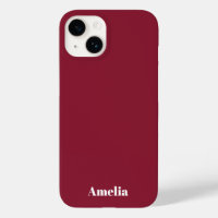 modern stylish red white script Personalised Name