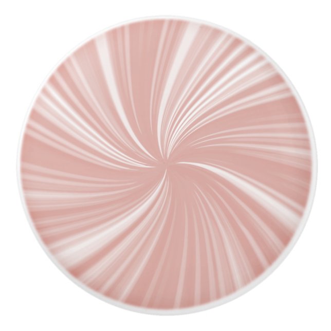 Modern Stylish Reddish Orange Pastel Style Ceramic Knob (Front)