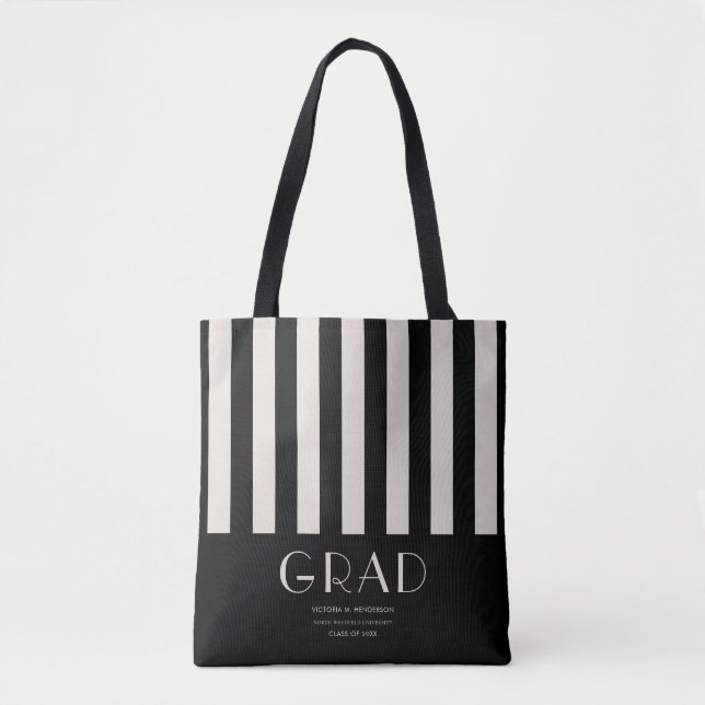 Modern Stylish Retro Grad Party Gift Tote Bag (Front)