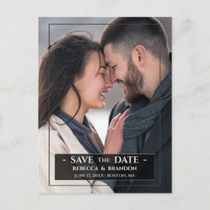 Modern & Stylish Save The Date Wedding Postcard