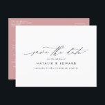 Modern stylish script elegant typography wedding announcement postcard<br><div class="desc">Modern stylish script elegant typography wedding save the date postcard. Modern minimal stylish design. All colours can be customised.</div>