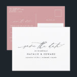 Modern stylish script elegant typography wedding announcement postcard<br><div class="desc">Modern stylish script elegant typography wedding save the date postcard. Modern minimal stylish design. All colours can be customised.</div>