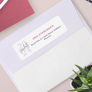Modern Stylish Script Graduation Return Address