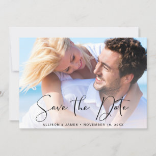 Modern Stylish Script Photo Save The Date
