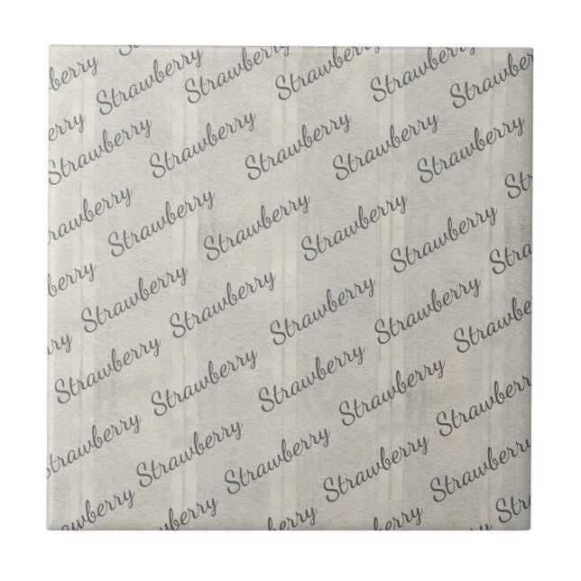 Modern stylish script text in smoky pattern Grey Tile (Front)