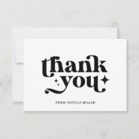 Modern Stylish Simple Black and White Retro Stars