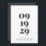 Modern stylish simple typography wedding save the date<br><div class="desc">Modern stylish elegant typography wedding save the date invite. Modern minimal stylish design. All colours can be customised.</div>