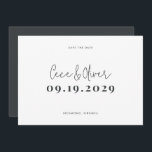 Modern stylish simple typography wedding save the  save the date<br><div class="desc">Modern stylish elegant typography wedding save the date invite. Modern minimal stylish design. All colours can be customised.</div>