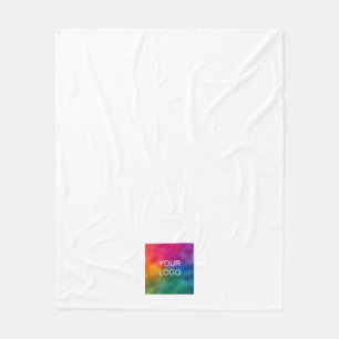 Modern Stylish Simple Your Hotel Company Logo Here Fleece Blanket
