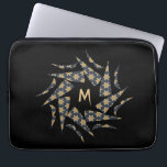 Modern Stylish Star Pattern Monogram Personalise Laptop Sleeve<br><div class="desc">Modern Stylish Star Pattern Monogram Personalise Laptop Sleeve has a modern unique design made up of triangles and stars to enjoy. Personalise it.</div>