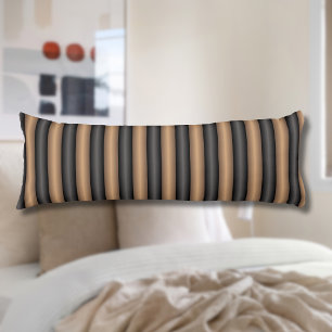 Modern Stylish Toasted Brown Stripes with Depth Body Cushion