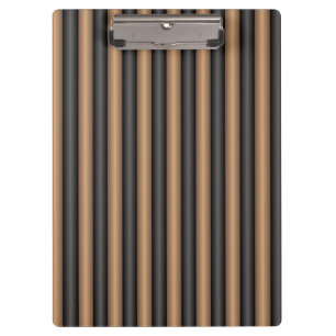 Modern Stylish Toasted Brown Stripes with Depth Clipboard
