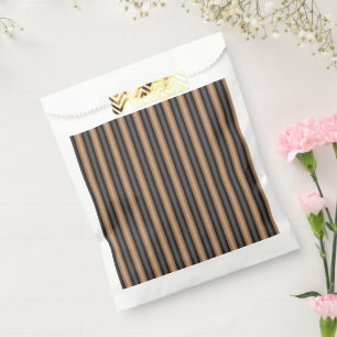 Modern Stylish Toasted Brown Stripes with Depth Favour Bags