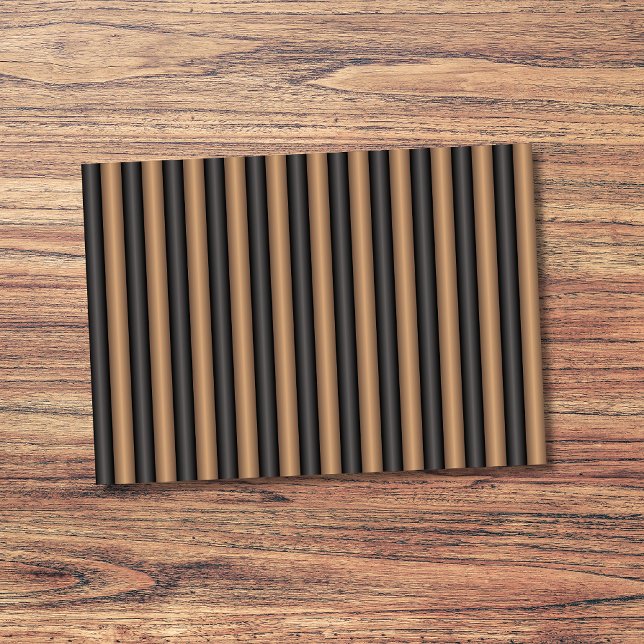 Modern Stylish Toasted Brown Stripes with Depth Post-it Notes (Creator Uploaded)