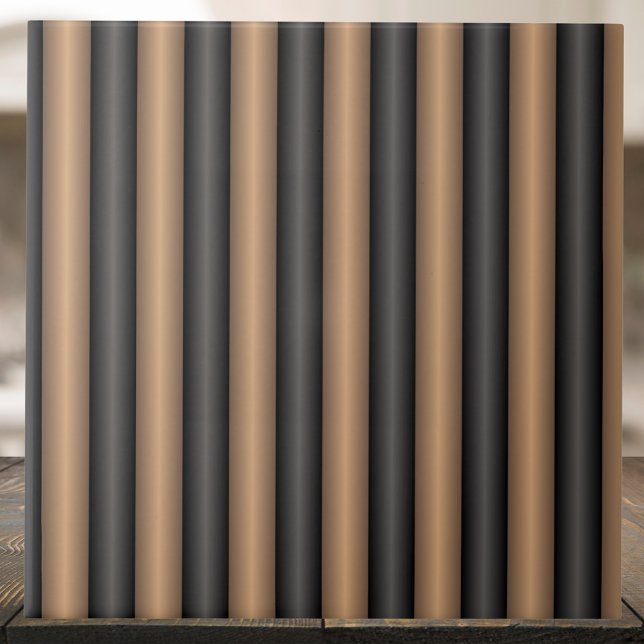 Modern Stylish Toasted Brown Stripes with Depth Tile (Creator Uploaded)