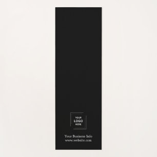 Modern Stylish Trendy Black Custom Business Logo Yoga Mat
