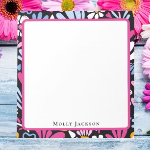Modern Stylish Trendy Colorful Girly Notepad