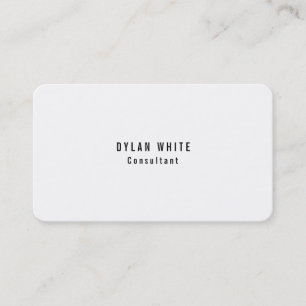 Modern Stylish Trendy Creative Black White Plain Business Card
