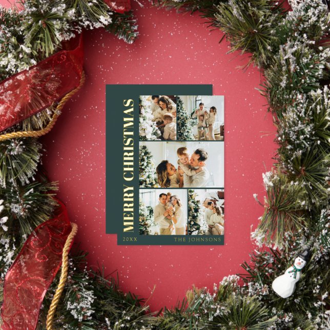 Modern Stylish Typography Minimal Green Christmas (Insitu)