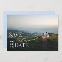 Modern Stylish Typography Save the Date Photo