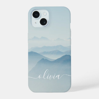 Modern Stylish Watercolor  Monogram  iPhone 15 Case