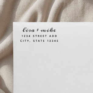 Modern Stylish Wedding Return Address Self-inking Stamp