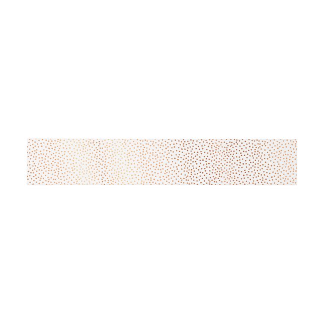 MODERN STYLISH WEDDING rustic copper spot confetti Invitation Belly Band (Flat)