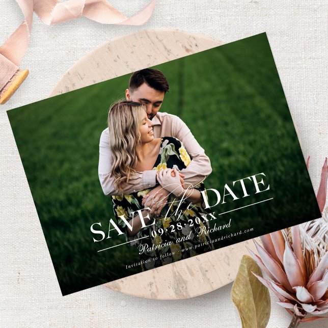 Modern Stylish Wedding Save The  Date Photo Invitation (Creator Uploaded)