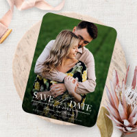 Modern Stylish Wedding Save The  Date Photo