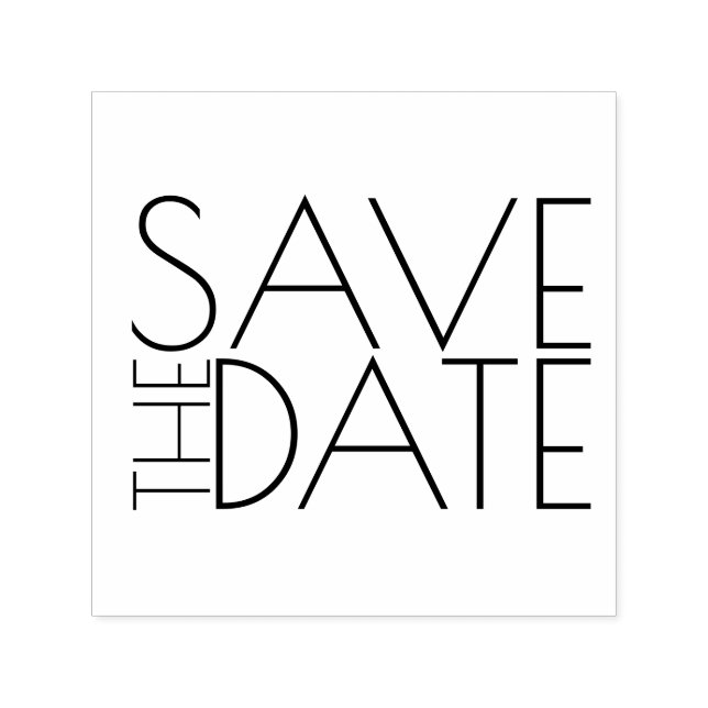 Modern Stylish Wedding Save the Date Self-inking Stamp (Design)